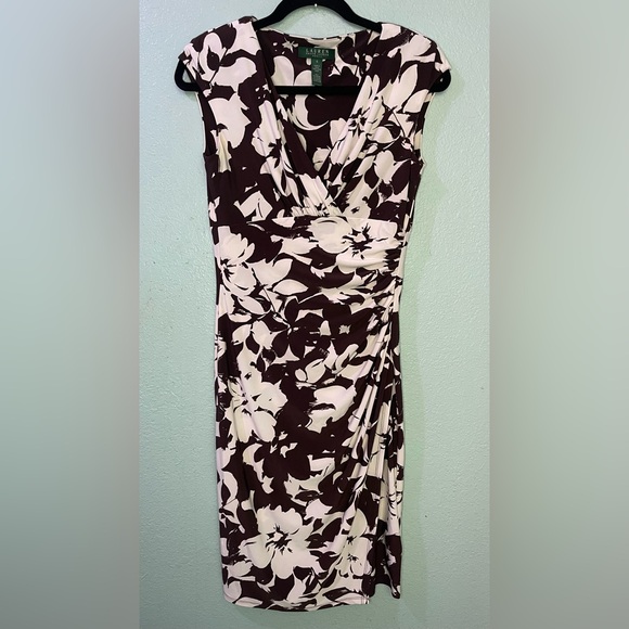Ralph Lauren Dresses & Skirts - Ralph Lauren Black and White Floral Midi Dress